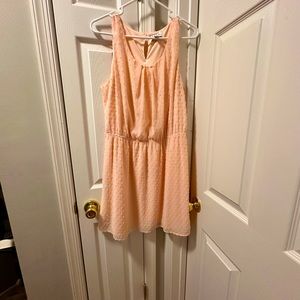 Soft peachy pink dress, Size 14
